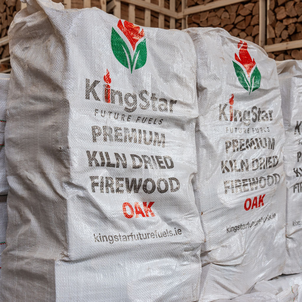 Kingstar bags of kiln dried Oak firewood