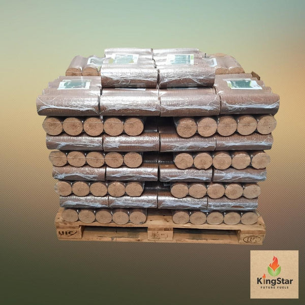 eco fire logs hard top half pallet of 50 packs alternative to peat briquettes
