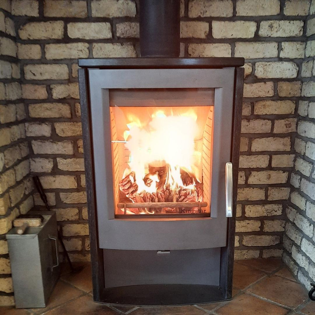 eco fire logs hard tap half pallet of 50 packs alternative to peat briquettes burning in a stove